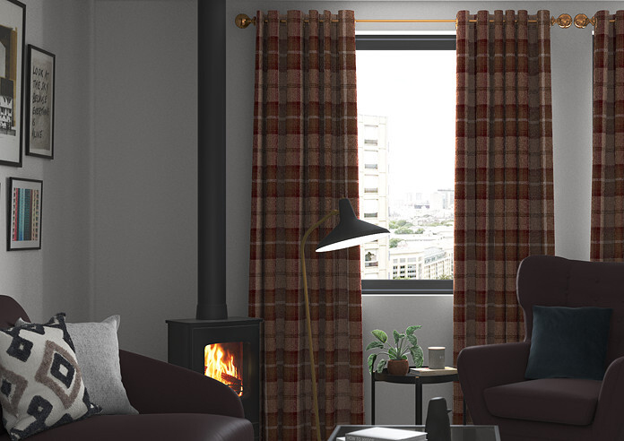 Highland, Mulberry - Made to Measure Curtains - Image 3